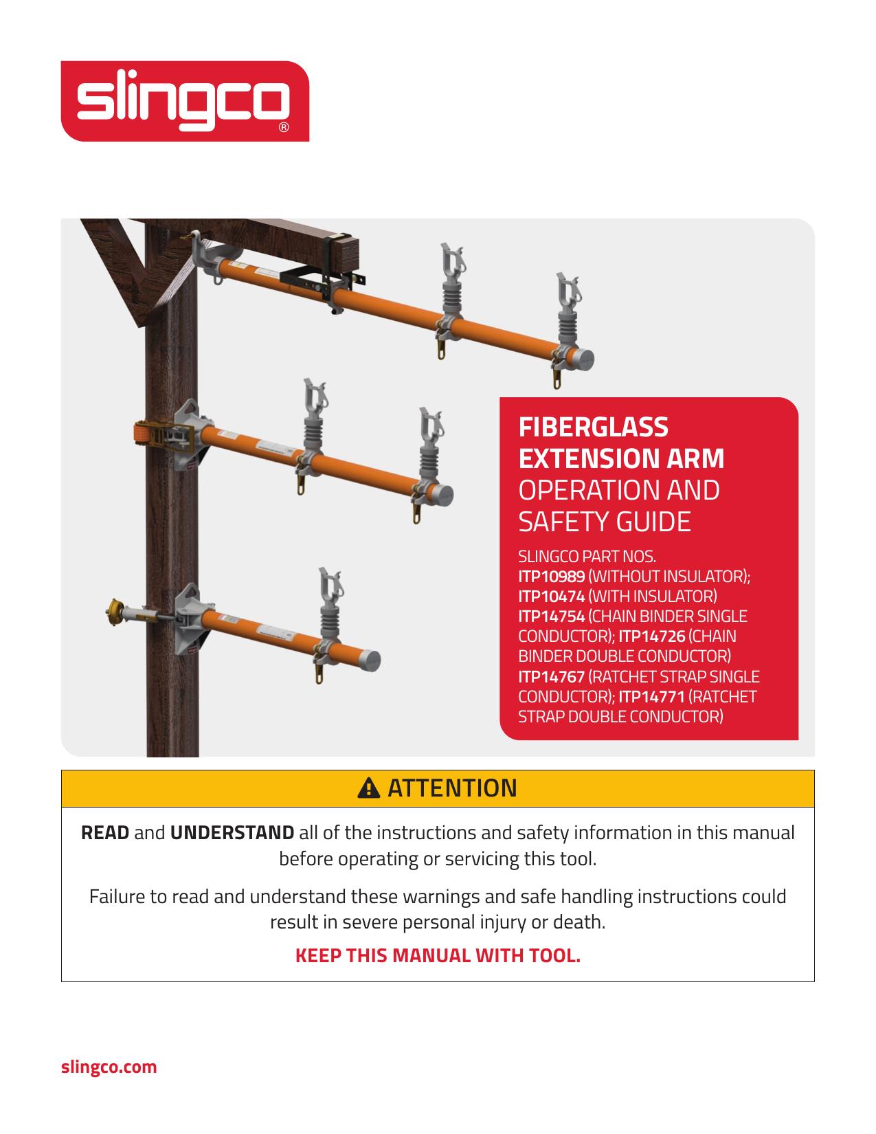 Fiberglass Extension Arm Operation and Safety Guide